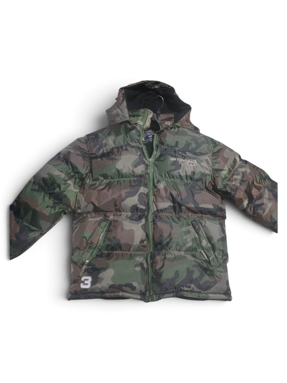 U.S. POLO ASSN. Camouflage Hooded Puffer Jacket